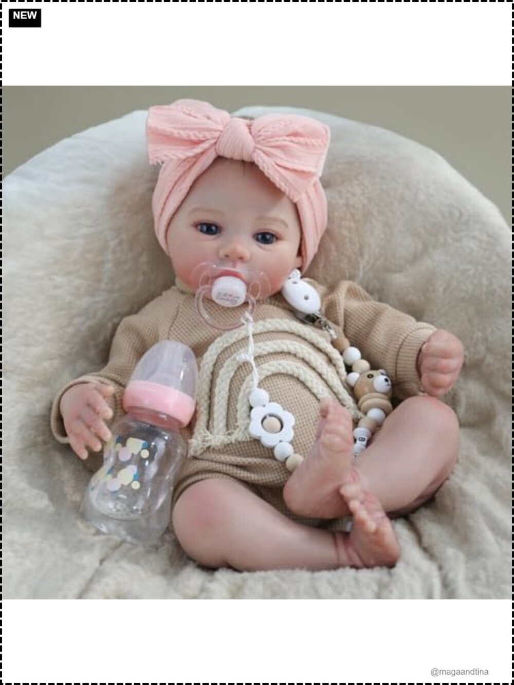 Realistic Reborn Baby Doll 18 Inch Weighted Soft Body Handcrafted Vinyl Doll